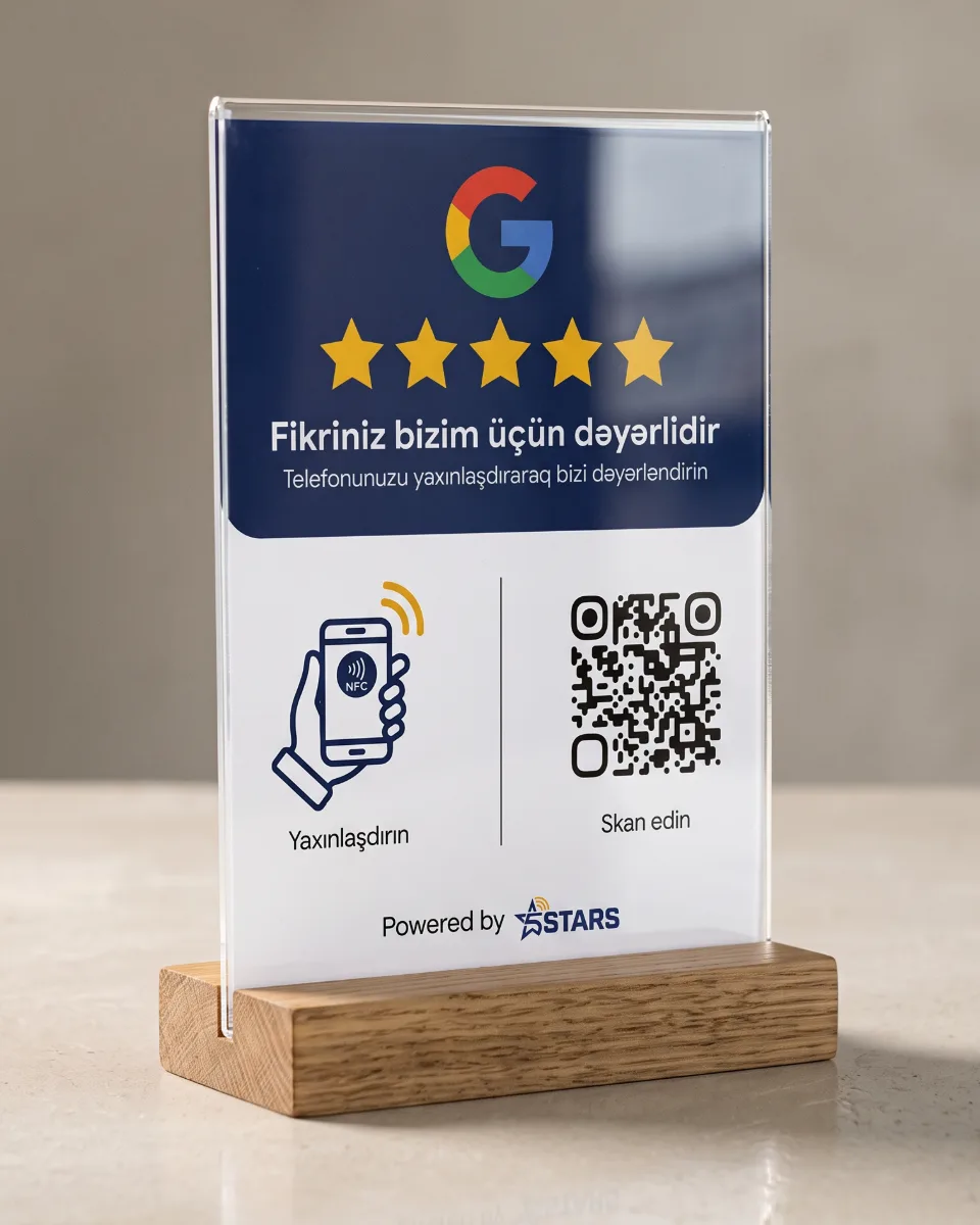 Palıd altlıqda dayanan akril NFC stendi